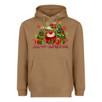 Toasted Coconut merry christmas reindeer Heavyweight Hoodie - MaliasSmallBusiness