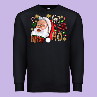 Santa Ho Ho Ho With Gift Box Premium Sweatshirt Designed By Bundleandbundleshop
