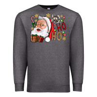 Charcoal Heather Santa Ho Ho Ho With Gift Box Premium Sweatshirt - BundleAndBundleShop