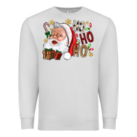 Dove Grey Santa Ho Ho Ho With Gift Box Premium Sweatshirt - BundleAndBundleShop