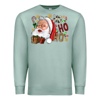 Seafoam Santa Ho Ho Ho With Gift Box Premium Sweatshirt - BundleAndBundleShop