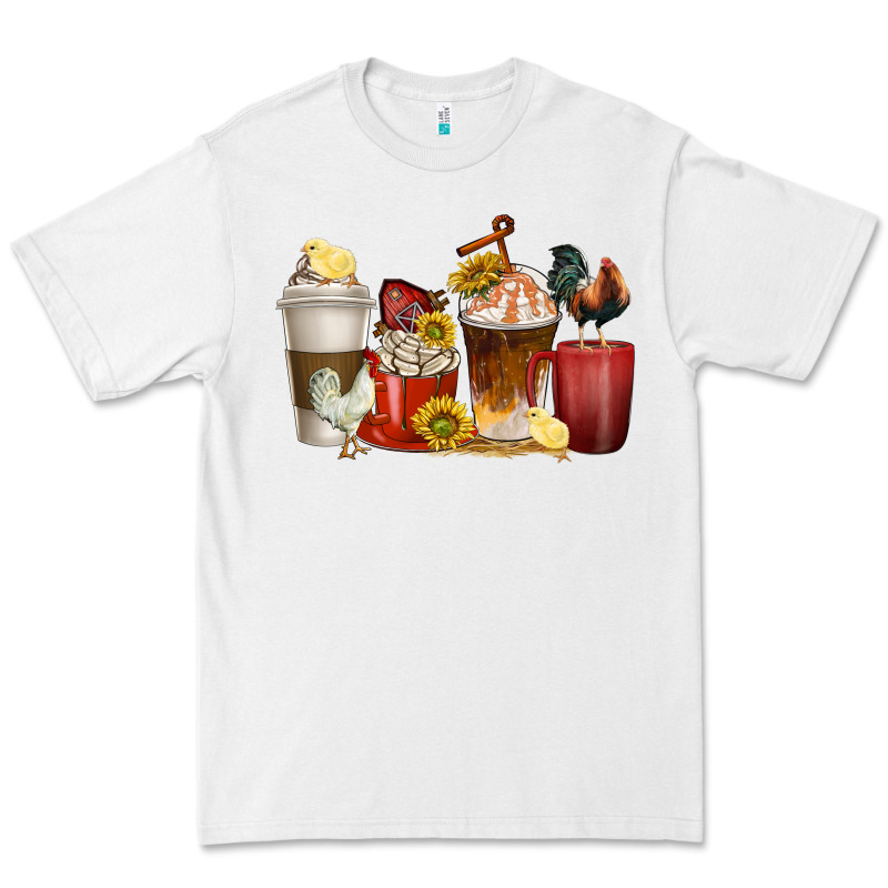 Coffee Cups Rooster Premium Tee by texasbilliewilder | Teevron