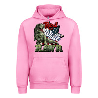 Fuchsia Pink Red white rawr 4th of july Urban Hoodie - HowdyJamesFarm