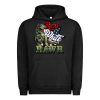 Pigment Black Red white rawr 4th of july Urban Hoodie - HowdyJamesFarm