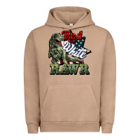 Pigment Burro Red white rawr 4th of july Urban Hoodie - HowdyJamesFarm