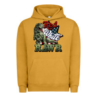 Pigment Peanut Butter Red white rawr 4th of july Urban Hoodie - HowdyJamesFarm