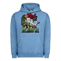 Pigment Pebble Blue Red white rawr 4th of july Urban Hoodie - HowdyJamesFarm