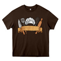 Chocolate Brown customized chef tools Heavy Core Tee - MaliasSmallBusiness