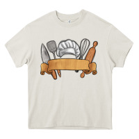 Cream customized chef tools Heavy Core Tee - MaliasSmallBusiness