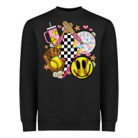 Black retro softball Heavyweight Sweatshirt - JahusDesignShop