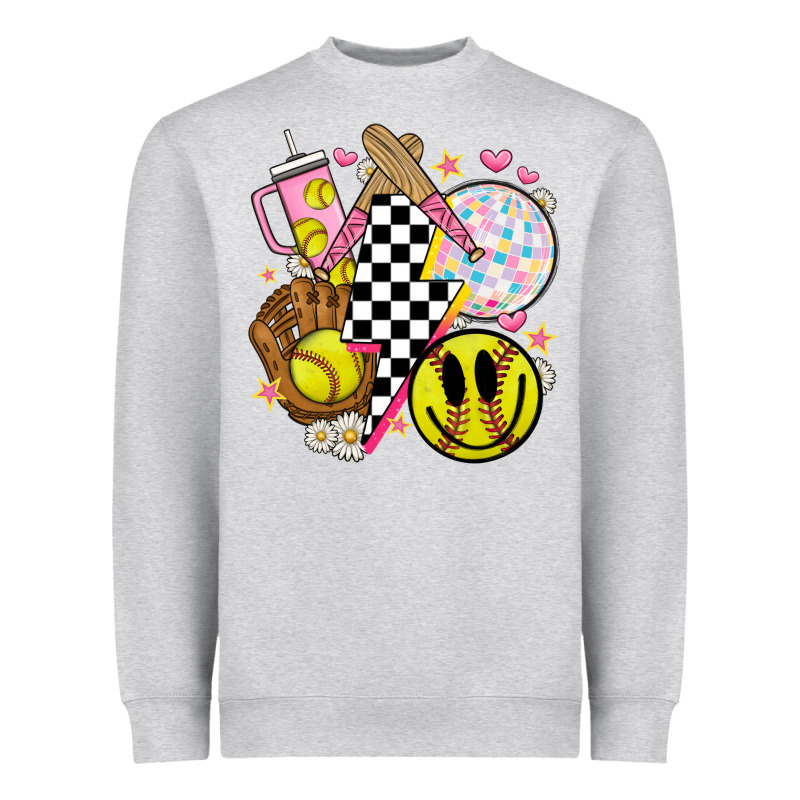 Retro Softball Heavyweight Sweatshirt by JahusDesignShop | Teevron