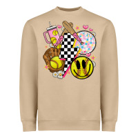 Mushroom retro softball Heavyweight Sweatshirt - JahusDesignShop
