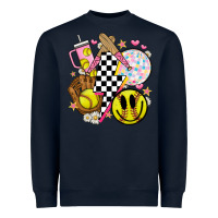 Navy retro softball Heavyweight Sweatshirt - JahusDesignShop
