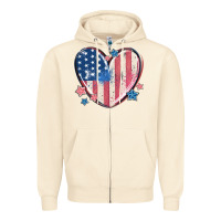 Sandshell usa heart Zipper Hoodie - MaliasSmallBusiness