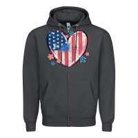Smoke usa heart Zipper Hoodie - MaliasSmallBusiness