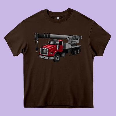 Crane Truck Heavy Core Tee Designed By Artiststas