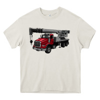 Cream crane truck Heavy Core Tee - Artiststas