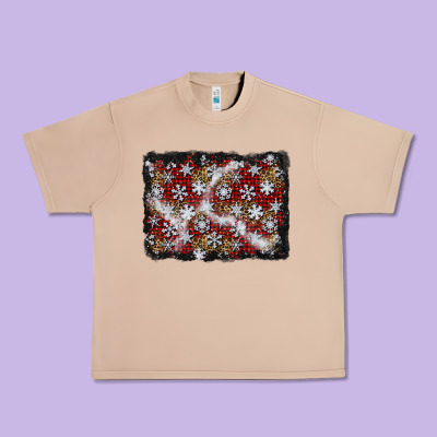 Christmas Snow Crystals Background Urban Heavy Tee Designed By Bundleandbundleshop