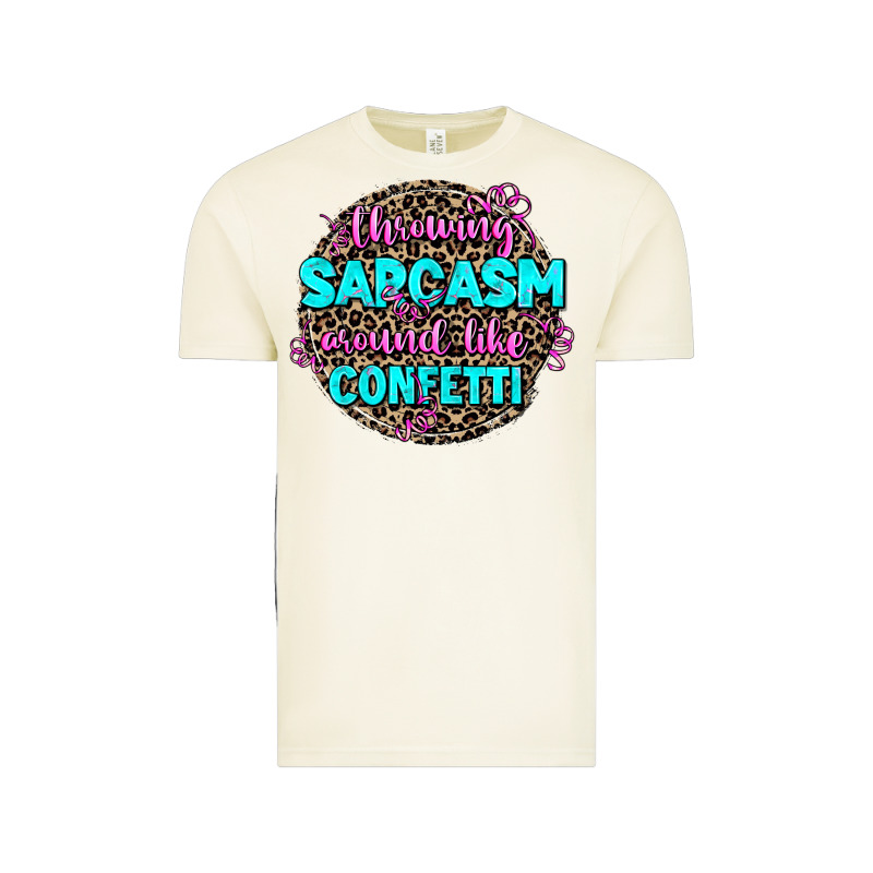 Throwing Sarcasm Around Like Confetti Vintage Tee by AdoDesignShop | Teevron