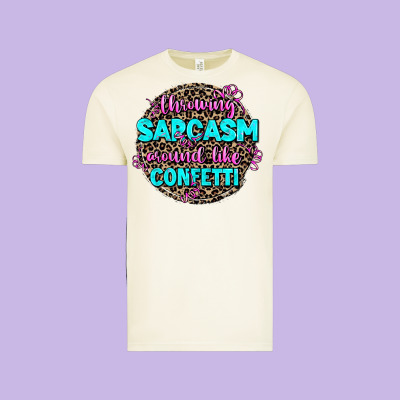Throwing Sarcasm Around Like Confetti Vintage Tee Designed By Adodesignshop