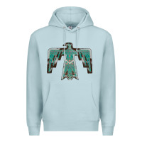 Blue Mist Cowhide Aztec Thunderbird Premium Hoodie - Bettercallsaul