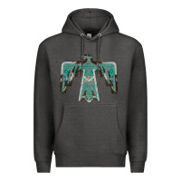 Charcoal Heather Cowhide Aztec Thunderbird Premium Hoodie - Bettercallsaul