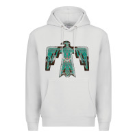 Dove Grey Cowhide Aztec Thunderbird Premium Hoodie - Bettercallsaul