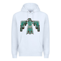 White Cowhide Aztec Thunderbird Premium Hoodie - Bettercallsaul