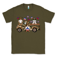 Army Green camouflage gnomes american flag star truck Classic Tee - Artiststas