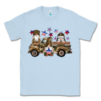 Dusty Blue camouflage gnomes american flag star truck Classic Tee - Artiststas