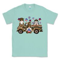 Seafoam camouflage gnomes american flag star truck Classic Tee - Artiststas
