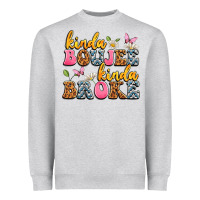Heather Grey kinda boujee kinda broke Heavyweight Sweatshirt - JahusDesignShop
