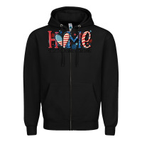 Black home of the free because of the brave Zipper Hoodie - MaliasSmallBusiness