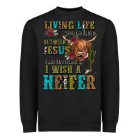 Black living life somewhere between jesus take the wheel Heavyweight Sweatshirt - JahusDesignShop