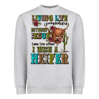 Heather Grey living life somewhere between jesus take the wheel Heavyweight Sweatshirt - JahusDesignShop