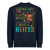 Navy living life somewhere between jesus take the wheel Heavyweight Sweatshirt - JahusDesignShop