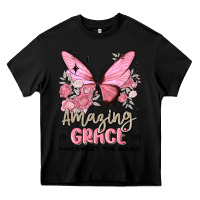 Black amazing grace how sweet the sound butterfly Heavy Core Tee - MaliasSmallBusiness
