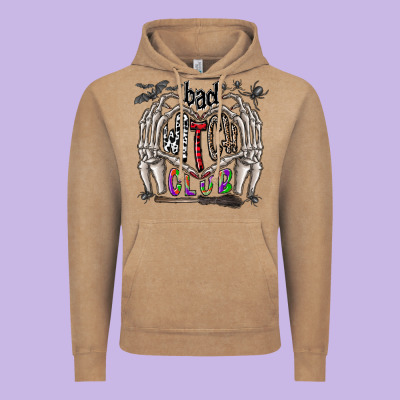 Bad Witch Club Vintage Hoodie Designed By Cowhidedigitalart