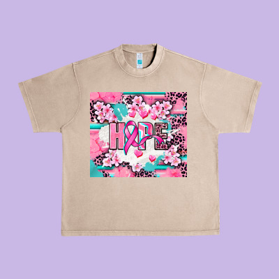 Hope Breast Cancer Urban Heavy Tee Designed By Adodesignshop