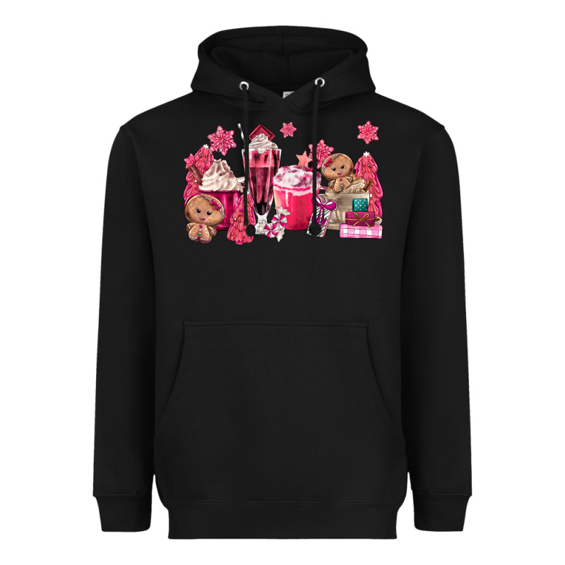 Pink Gingerbread Coffee Heavyweight Hoodie by MaliasSmallBusiness | Teevron