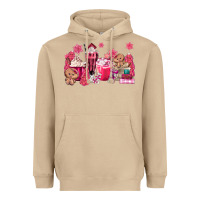 Mushroom pink gingerbread coffee Heavyweight Hoodie - MaliasSmallBusiness