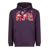 Plum pink gingerbread coffee Heavyweight Hoodie - MaliasSmallBusiness