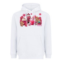 White pink gingerbread coffee Heavyweight Hoodie - MaliasSmallBusiness