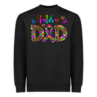 Black rainbow colors autism dad Heavyweight Sweatshirt - AdoDesignShop
