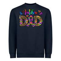 Navy rainbow colors autism dad Heavyweight Sweatshirt - AdoDesignShop