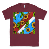 Burgundy western 4th of july seamless pattern Classic Tee - BundleAndBundleShop
