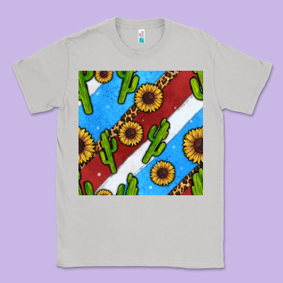 Western 4th Of July Seamless Pattern Classic Tee Designed By Bundleandbundleshop