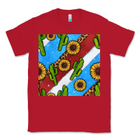 Red western 4th of july seamless pattern Classic Tee - BundleAndBundleShop