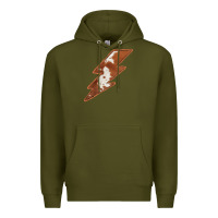 Army Green Cowhide Patterned Lightning Premium Hoodie - Bettercallsaul