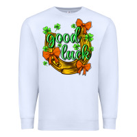 White St.Patrick's Good Luck Premium Sweatshirt - BundleAndBundleShop